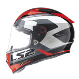 Casco Integral Ls2 Ff 323 Arrow Compete Negro Blanco Rojo Um