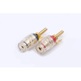 Conector Banana Hembra  4 Und,  Terminales Hembra Banana 24k