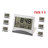 Reloj Viaje Despertador Temperatura Alarma Pack X6 V.crespo