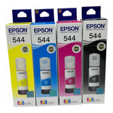 Pack 4 Tintas Epson T544 Originales Nuevas 65 Ml L3110 L3150
