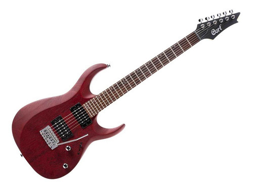 Guitarra Cort X100 Open Pore - Nota Fiscal E Cor Black Cherry Material Do Diapasão Jatobá