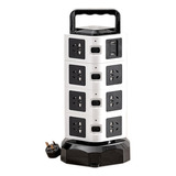 S Power Strip Con Cable De Extensión Usb De 2500 W, 10 A, S