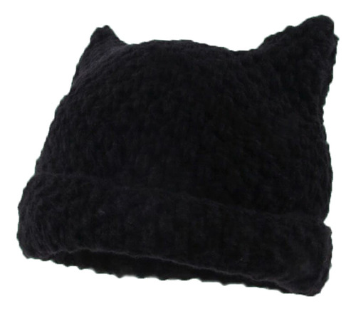 Gorro A Rayas Para Mujer Con Cuerno De Diablo, Gorro Cálid.