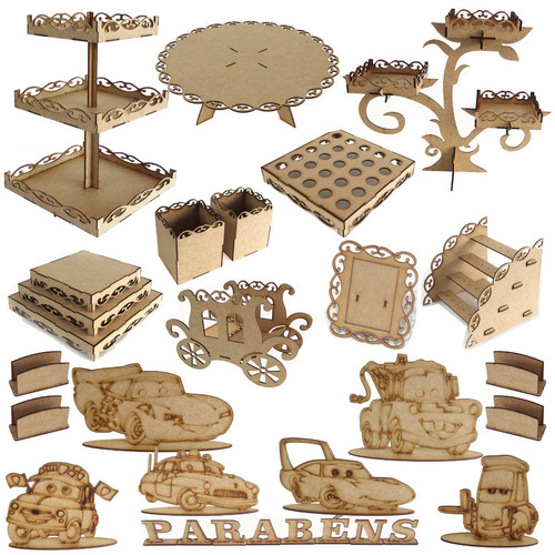 Kit Provençal Mesa Infantil Carros Com Nome Brinde