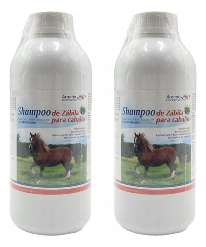 Shampoo De Zábila Para Caballo 1 Litro *2 Piezas*