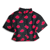 Croptop Aesthetic Mujer Akatsuki Blusa Naruto Anime Manga