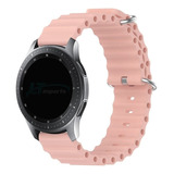 Pulseira 22mm Ondas Para Samsung Gear S3 Frontier Sm-r760 Cor Rose