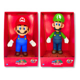 Kit 2 Bonecos Grandes Super Mario Bros + Luigi Amigos Juntos