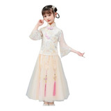 Vestido Cheongsam Para Niña Traje Tang Hanfu