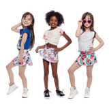 Kit 8 Shorts Saia 4 Ao 10 Ano Menina Princesa Luxo Promoção