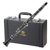 Clarinete Sib Corpo Ebonite Brilhante 17 Ch Niquel Schieffer