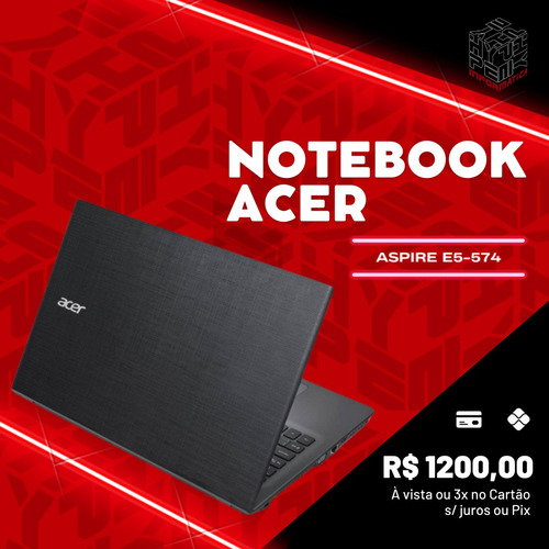 Notebook Acer Aspire E E5-574 Preta E Vermelha 15.6 , 