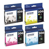 Cartuchos Epson Original T206 Negro + Colores Combo Xp-2101