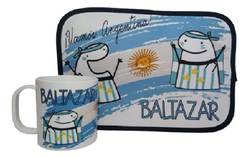 Taza + Individual Personalizada Infantil. Dia Del Niño!