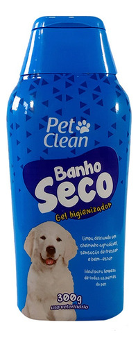 Banho A Seco Gel Higienizador Pet Clean 300g