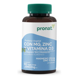 Pronat - Magnesio Zinc Y Vitamina D3 - (90 Tabletas) - Sin Sabor