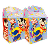 20 Cajas Dulceros Personajes Fiesta Carton Aguinaldos Bolo