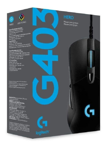 Mouse Gamer Logitech G403 Hero Com Rgb