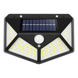 Foco Solar De 100 Led Con Sensor Para Pared Exterior