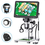 Microscópio Digital 1200x Lcd 7 Full Hd 1080p C/bateria Led 