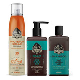 Kit Balm E Shampoo Para Barba Calico Jack + Protetor Solar