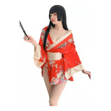 Traje  Kimono Cosplay Estampado  Lencería Erótica Sexy 1