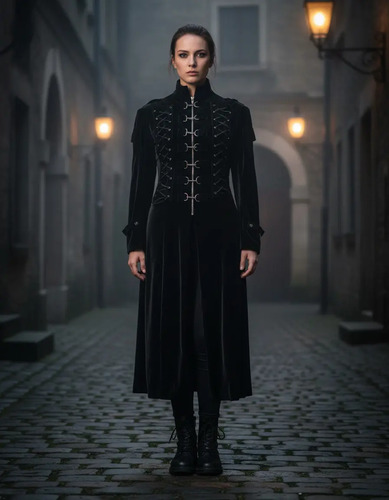 Gabardina Terciopelo 7 Ganchos Eretica Ropa Dark,gotico,rock | Envío gratis