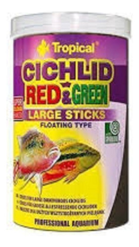 Alimento Completo Para Cíclidos Omnívoros Grandes Tropical Cichlid Red Green Large Sticks 300g