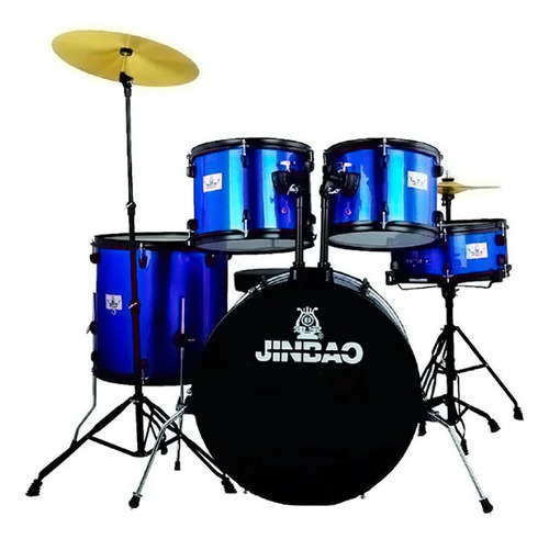 Batería Acústica Jinbao Azul