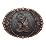 Fivela Bretes Country Calf Roping Oval 