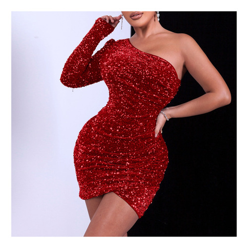 Vestido De Navidad Sexy Con Lentejuelas De Para Mujer