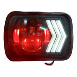 Par Faros Led Lupa Unidad 5x7 Drl Flecha Dual Color