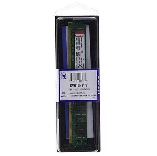 Memoria Ram Valueram Color Verde  8gb 1 Kingston Kvr16n11/8