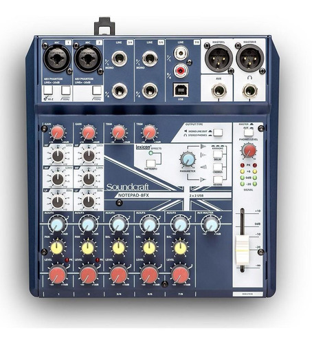 Consola Cons Interfaz Usb Soundcraft Notepad 8fx