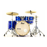 Bateria Pearl Mahogany Blue 22',8',10',12',16' +ferragens830