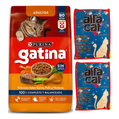 Alimento Gatina De 15 Kg + 12 Kg De Arena Alfa Cat | Envío gratis