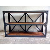 Mesa De Tv Estilo Industrial,adornos De Remaches 100x50x30