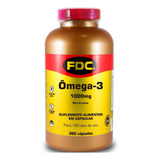 Ômega 3 Fdc 1000 Mg 360 Cápsulas Importado Epa Dha Selo Gmp