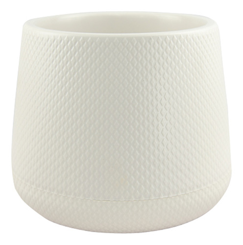 Macetero 23x23cm Redondo Blanco Bighouse Mimbral