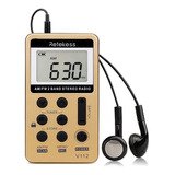 Mini Rádio De Bolso Digital Retekess V-112 Am/fm Importado