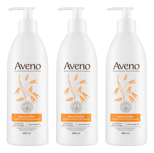 Combo X3 Aveno Emulsión Humectante Corporal  400ml