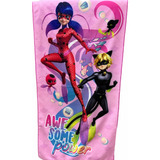 Toalla Infantil Microfibra Lady Bug Y Cat Noir