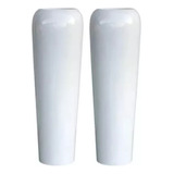 Kit 2 Vasos Plantas Fibra De Vidro Vietnamita Branco 76cm 