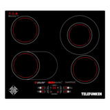 Estufa Eléctrica Empotrada Telefunken Tfav4080, 220 V, 4 Quemadores, Color Negro