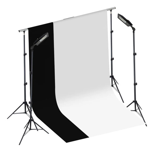 Sup Fundo Infinito + 2 Tripés C/ 50w + 02 Tecidos 2x3