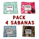 Pack 4 Sabanas De Franela Extra Suave Matrimonial Vero