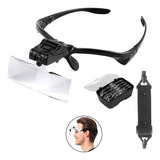 Oculos Lupa Led Profissional Com 5 Lentes P/peças Pequenas