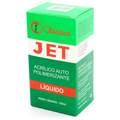 Resina Acrílica Autopolimerizável Jet Líquido Classic 120 Ml