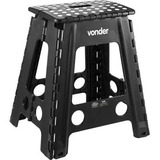 Banqueta Banco Dobrável 450mm Preta C/ Alça 150kg - Vonder