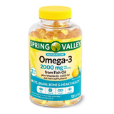 Omega-3 2000 Mg 120 Capsulas Fish Oil Spring Valley Salud Sabor Lemon